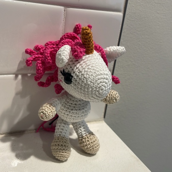 Handcrafted Unicorn 🦄 Amigurumi Decor Toy Crochet Figure Doll Magic Fantasy - Picture 3 of 12